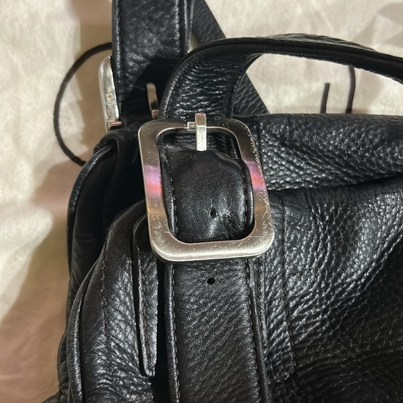 Cole Haan Black Pebble Leather Hobo Satchel Bag w/ duster bag - Picture 14 of 16